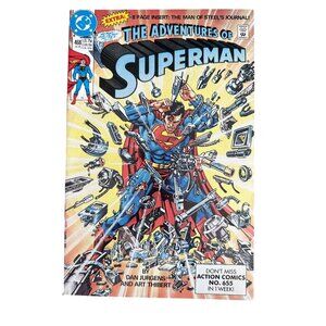 DC Comics The Adventures Of Superman #468 July 1990 Extra Insert Bagged Boarded